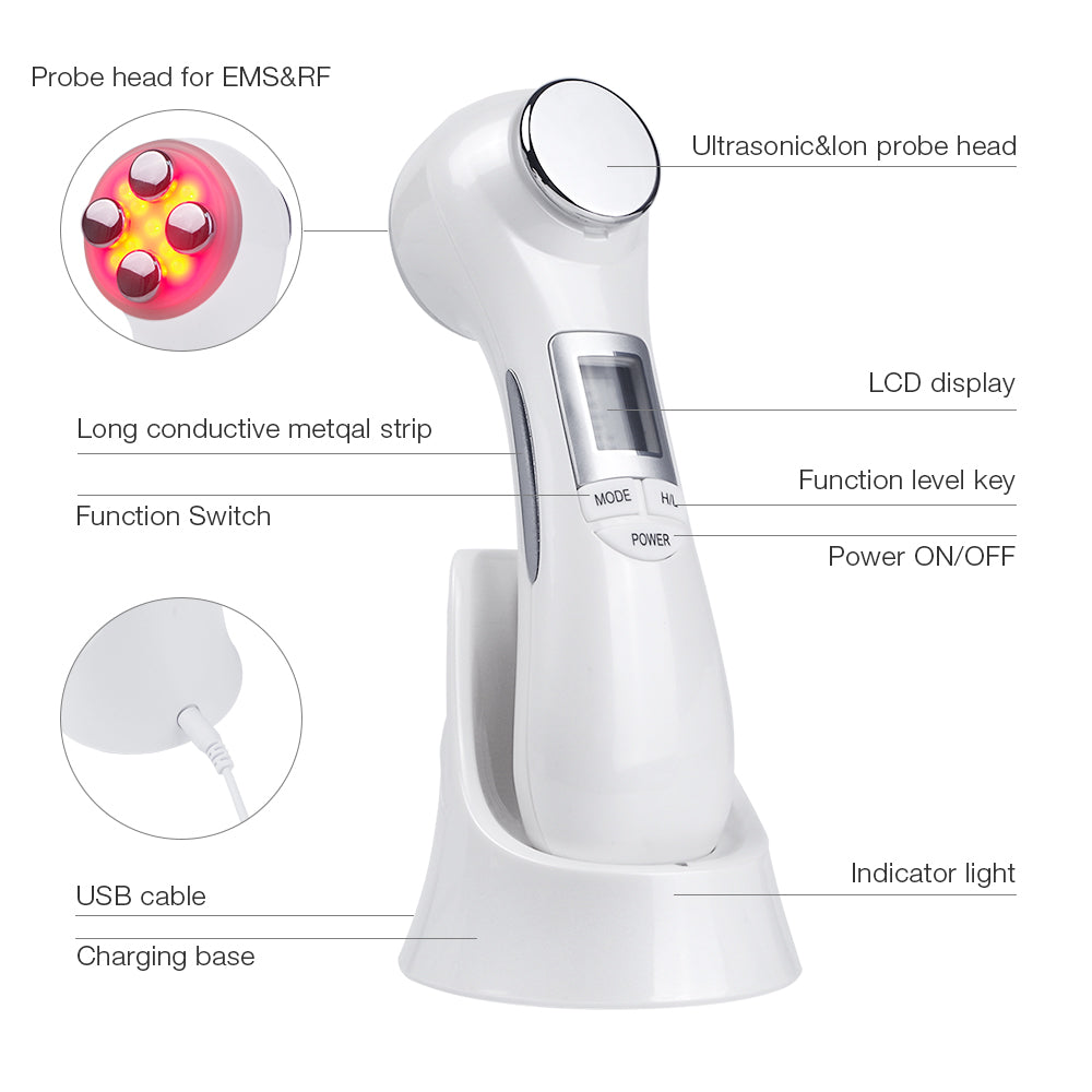 6-in-1 skin lifter in use on face